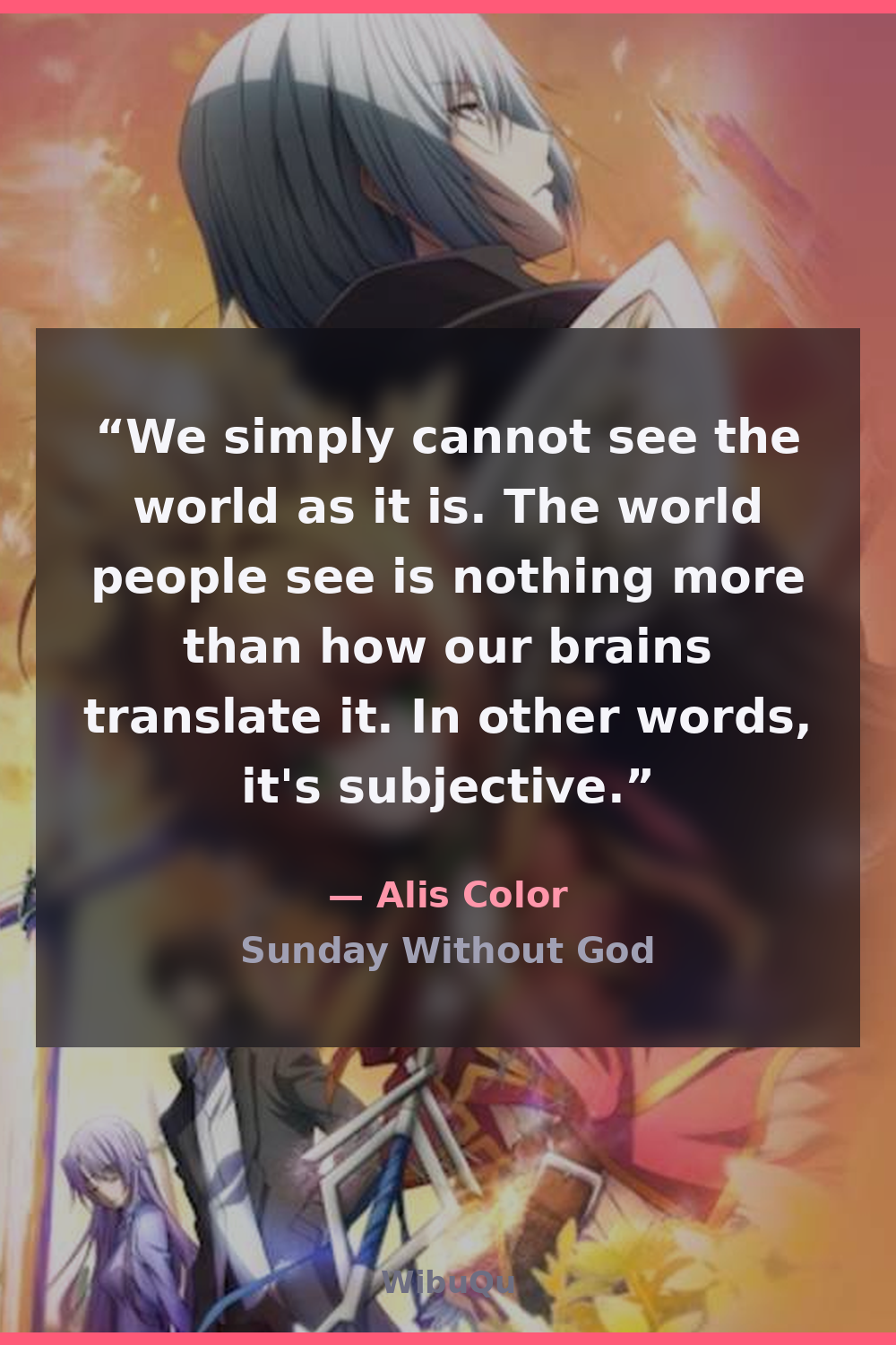 Quote by Alis Color (Sunday Without God)
